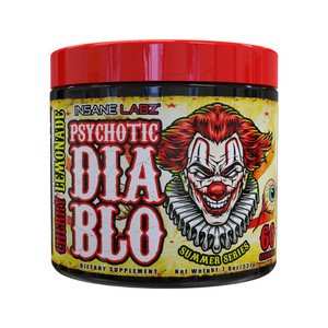 Insane Labz Psychotic Diablo Thermogenic Fat Burner for Men and Women with Grains of Paradise Theobromine Dandelion Root Extract Fueled by AMPiberry,