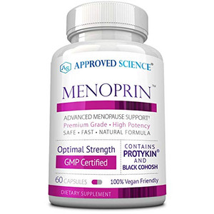 Approved Science Menoprin - Menopause Support - Protykin, Black Cohosh - 60 Capsules - 1 Bottle Menoprin Day - Vegan