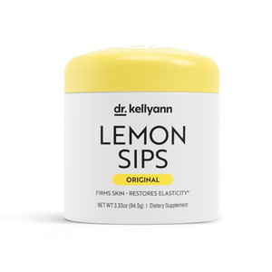 Dr. Kellyann Lemon Sips, Citrus Drink Mix (21 Servings) Rehydrate, Detox, Revitalize, Sugar Free, Fat Free, Non GMO, Hydrates and Firms Skin (Lemon)