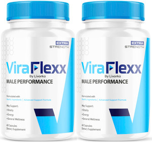 (2 Pack) ViraFlexx Pro Capsules for Men, Original ViraFlexx Pro Male Support Pills All Natural Support Overall Health, ViraFlex Premium Advanced Form