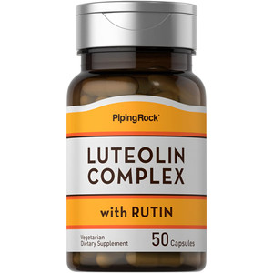 Piping Rock Luteolin Supplement | 100mg | 50 Capsules | Complex with Rutin | Vegetarian, Non-GMO, Gluten Free