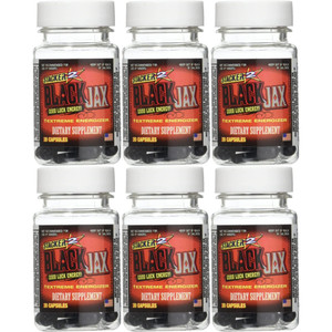 Black Jax Good Luck Energy Extreme Energizer Dietary Supplement 20ct Capsules/Bottle (Lot of 6 X) = 120 Capsules