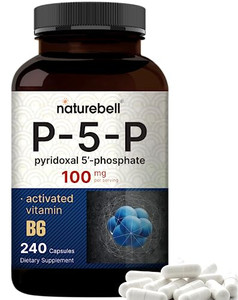 NatureBell P5P Vitamin B6 100mg Per Serving, 240 Capsules | Activated Pyridoxal 5 Phosphate Supplements  Essential B Vitamins for Brain & Memory Hea