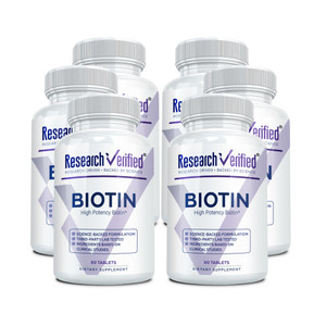 Research Verified Biotin  Pure Extra Strength Biotin 10000mcg  Hair Skin and Nails Vitamin  Third-Party Tested, Made in USA - 360 Vegan Tablets
