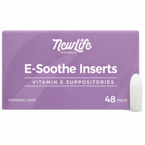 NewLife Naturals Vitamin E Suppositories for Women 38IU ESoothe - All Natural Moisturizer Support - Feminine Care Hydration and Moisture Support, Pos