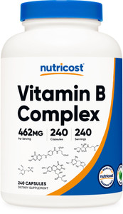 Nutricost Vitamin B Complex 462mg, 240 Capsules - with Vitamin C - Energy Complex