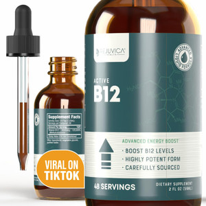 Active B-12 Liquid B12 Supplement, Supports Energy and a Healthy Nervous System - Convenient Liquid Dropper Absorbs Fast & Tastes Great