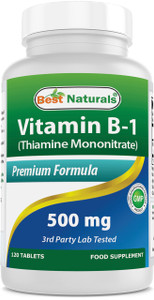 Best Naturals Vitamin B1 as Thiamine Mononitrate 500 mg 120 Tablets (120 Count (Pack of 1))