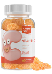 Zahler - Chapter One Vitamin C Gummies for Adults & Kids 125 mg, Certified Kosher (60 Flavored Gummies)
