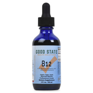 Good State Vitamin B12 Liquid Mineral Supplement | Vegan, Organic and Professional Grade B12 Vitamins Sublingual Liquid | Nano-Ionic for Optimal Abso