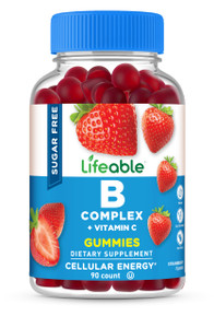 Lifeable Sugar Free Vitamin B Complex Gummies | B-Complex with Vitamin C | Great Tasting VIT B Complex Vitamins | Energy and Nerve Support | B Vitami