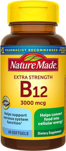 Extra Strength Vitamin B12 3000 mcg Softgels, 60 Count