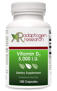 Vitamin D3 5,000 IU Supplement | Pure High Potency Natural Vitamin D | 100 Vegetarian Capsules