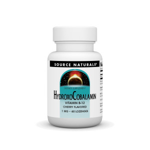 Source Naturals HydroxoCobalamin, Vitamin B-12, 1 mg - 60 Cherry Flavored Lozenges
