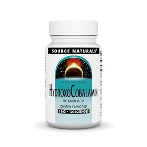 Source Naturals HydroxoCobalamin, Vitamin B-12, 1 mg - 120 Cherry Flavored Lozenges