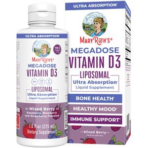 MaryRuth Organics Megadose Vitamin D3 Liposomal | Vitamin D 4000 IU | Ultra Absorption | Immune Support for Adults | Bone Health | VIT D3 | Vegan | S