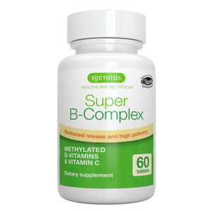 Igennus Super B-Complex Methylated B Vitamins, All Day Nutrient Delivery, Clean Label, MTHFR Supplement with Methylfolate & B12 Methylcobalamin, Vega