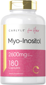 Carlyle Myo-Inositol 2600mg | 180 Capsules | Extra Strength Supplement | Non-GMO, Gluten Free