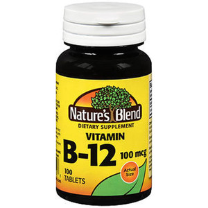 Nature's Blend Vitamin B12 100 mcg Tablets - 100 ct, Pack of 2