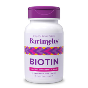 BariMelts Biotin 5000mcg, 90 Fast-Dissolving Tablets (3-Month Supply), Sugar-Free Bariatric Vitamins for Women, Natural Strawberry Flavor?