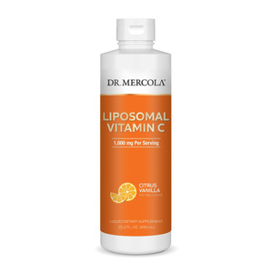 Dr. Mercola Liquid Liposomal Vitamin C - Antioxidant & Immune Support Supplement - Includes Vitamin E - GMO-Free, Gluten-Free & Soy-Free - Citrus Van