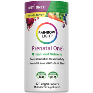 Rainbow Light High-Potency Prenatal One Multivitamin, Prenatal Health Multivitamin Supports Mom's Health and Baby's Development, With Vitamin C, Vega