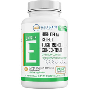 A.C. Grace Company, Unique E Tocotrienols - Tocopherol Free Softgels, 60 Count