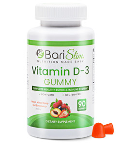 BariSlim Bariatric Vitamin D-3 Gummies - Specially Formulated Gummy Vitamin for Patients After Weight Loss Surgery - Easy to Digest and Great Tasting