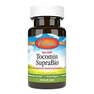 Carlson - Tocomin SupraBio, Bio-enhanced Tocotrienol Complex, Supports Healthy Brain & Cardiovascular System, 60 soft gels
