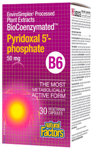 Natural Factors BioCoenzymated Pirodoxal 5'-Phosphate 50mg 30 VCaps