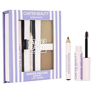 Carter Beauty By Marissa Carter Window Dressing Brow Kit -Great For On-The-Go Beauty - Light To Medium - 0.08Oz Brow Powder, 0.1Oz Brow Gel, 0.01Oz B