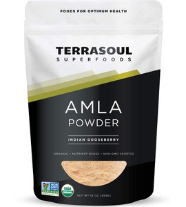 Terrasoul Superfoods Organic Amla Berry Powder (Amalaki), 16 Oz - Rich in Antioxidant Vitamin C | Supports Immunity