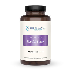 The Wellness Company Restful Sleep - Melatonin-Free, Deep Sleep, REM Support, Non-Habit Forming - Kava, Rafuma Leaf, Ashwagandha & Valerian Root | 60