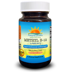 Natural Health Goodies Vitamin B12 Methylcobalamin 1000 mcg Vegan Sublingual Chewable Lozenges