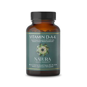 Natura Health Products Vitamin D-A-K Supplement - Supports Healthy Bone, Heart and Vision Function, Featuring Vitamins D3 5000 IU, A 1000 IU, K2 50 m