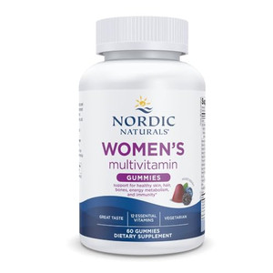 Nordic Naturals Women's Multivitamin Gummies, Mixed Berry - 60 Gummies - Support for Healthy Skin, Hair, Bones, Energy & Immunity - Non-GMO, Vegetari