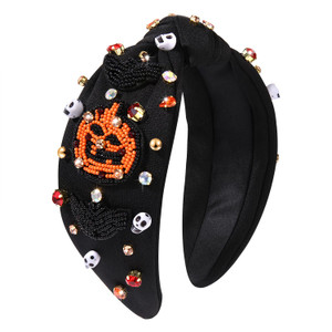 Valentines Day Heart Crystal Knotted Jeweled Headband for Women Valentine's Day Rhinestone Crystal Embellished Pink Hairband Top Knot Headbands Fash