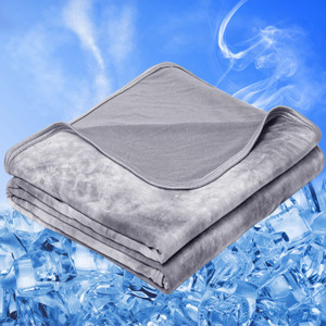 inhand Cooling Blanket Queen Size (90"x90"), Cooling Blankets for Hot Sleepers, Absorbs Heat to Keep Adults Cool For Summer Nights Sweats, Thin Cold