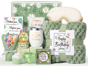 Birthday Gifts for Women Friendship, Unique Happy Birthday Gifts Basket for Mom Her Best Friend Sister Wife Girlfriend Coworker, Luxury Self Care Box