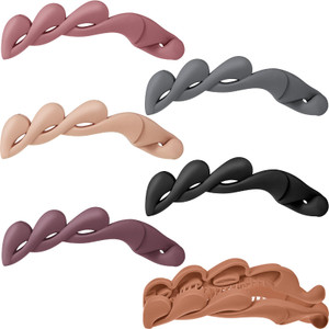 6 Pcs Banana Hair Clips for Women and Girls 4.13 Inch Banana Clincher Claw Clip Volumizing Clips Fishtail Ponytail Clamp Styling Accessories for Thin