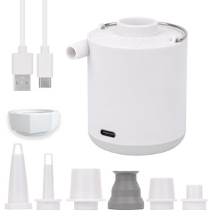 XINBAOHONG Mini Air Portable Camping Light Tiny Inflator/Deflator Pump with 1600mAh Battery USB Rechargeable for Pool Floats Air Bed Air Mattress Swi