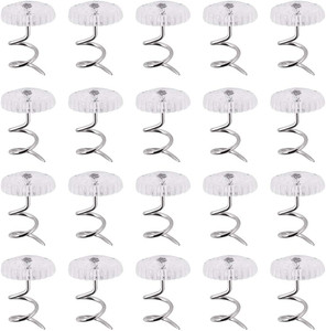 Akstore 20 Pcs Bed Skirt Pins Clear Heads Twist Pins for Upholstery, Slipcovers and Bedskirts, Bedskirt Pins (20PCS)