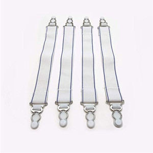 Levinsohn Fresh Ideas Bed Sheet Straps, For Use With All Fitted Sheet Sizes, 4-Pack, White