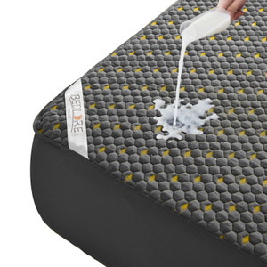 Waterproof Mattress Protector, Queen Size Mattress Pad Fitted 6"-18" Deep Pocket, 3D Air Fabric Breathable Bed Mattress Cover Noiseless Washable for