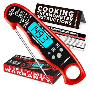 Alpha Grillers Meat Thermometer Digital - Instant Read Food Thermometer for Cooking and Grilling Gifts for Men Valentines Day Gifts for Him Her Mom D