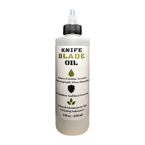 Premium Knife Blade Oil & Honing Oil - 8 Oz - Custom Formulated Food Safe Oil Protects Carbon Steel Knives & Sharpening Stone Ready