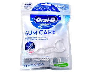 Oral-B Glide Gum Care Floss Picks, Multi, Unflavored, 30 Count (Pack of 1)