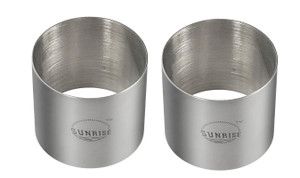 Sunrise Kitchen Supply Plating Forms Stainless Steel Ring Mold Sets 3" X 2.75" (2)
