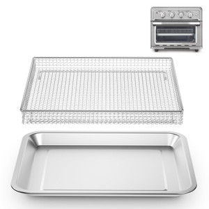 Stainless Steel Air Fryer Basket and Tray,Compatible with Cuisinart Airfryer TOA-060 and TOA-065