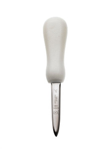 Mercer Culinary Boston Style Oyster Knife with Poly Handle, 3 Inch, White